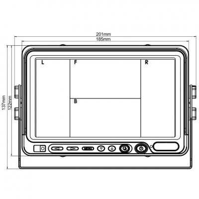 Backkamerasystem splitscreen 7 tum 2 standardkameror